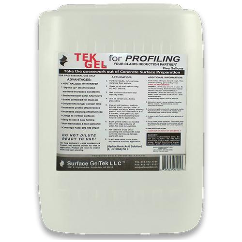 Tek Gel for Profiling Concrete - Etch and Clean Concrete Surfaces Surface Gel Tek