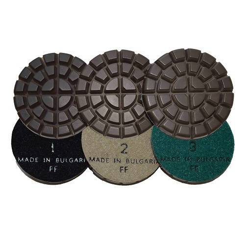 3" 3-Step Polishing System with Velcro Concrete Polishing HQ