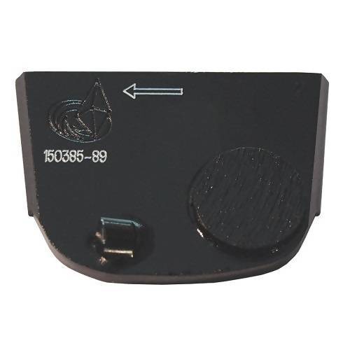 X-Series Trapezoid Pad Tooling With PCD Segments and One 30 Grit Button for Concrete Polishing Concrete Polishing HQ 1 PCD Segment