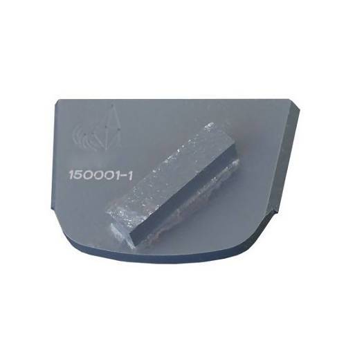X-Series - Quick Change - Trapezoid Pad with One Rectangular Segment Tooling for Concrete Concrete Polishing HQ 6 Gray/Medium