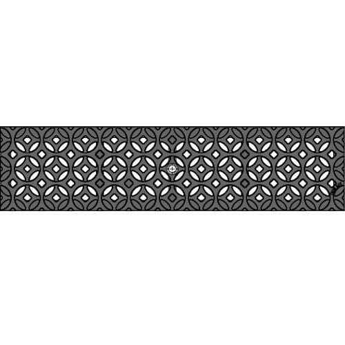 5" x 20" Interlaken Trench Grate (Heel Proof) Iron Age Designs