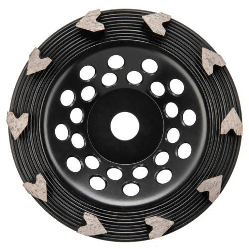 7" Arrow Segment Cup Wheel - 10 Segment - Mid-Grade Syntec Diamond Tools