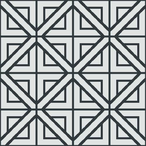 Geometric Modern Tile Pattern - Adhesive-Backed Stencil supplies FloorMaps Inc. Positive