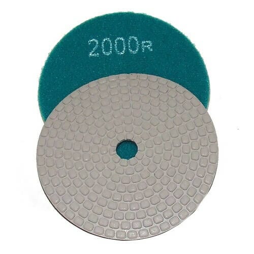 Ceramica Dry Polishing Pads - For Dry Polishing for Natural Stones - 4" Alpha Professional Tools 2000-Grit