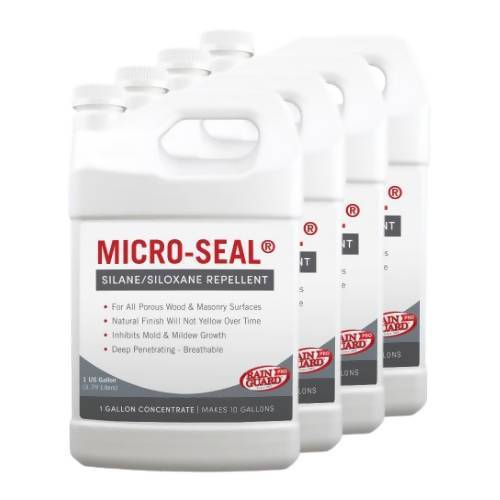 Micro-Seal Silane/Siloxane Water Repellent - Concentrate Rainguard Pro 1 Gallon (Makes 10 Gallons) 4-Pack