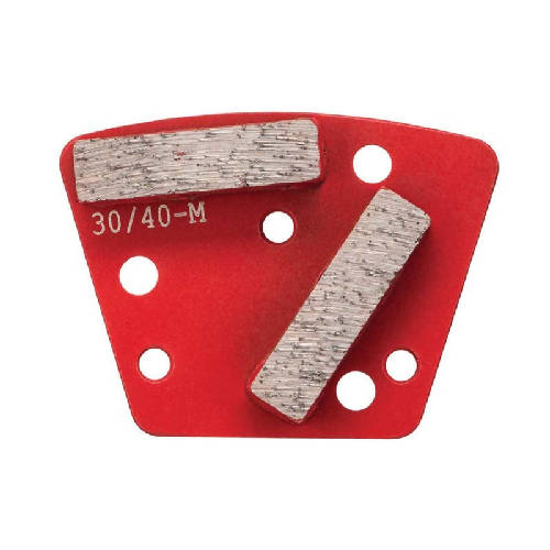 Trapezoid Bolt On Diamond Tooling - Double Bar Segments Syntec Diamond Tools Medium Bond (Red) 6 Grit
