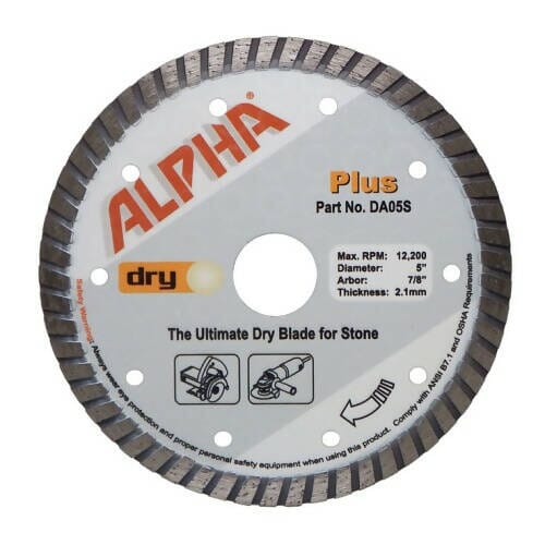 Alpha Plus Diamond Blades Alpha Professional Tools 5"