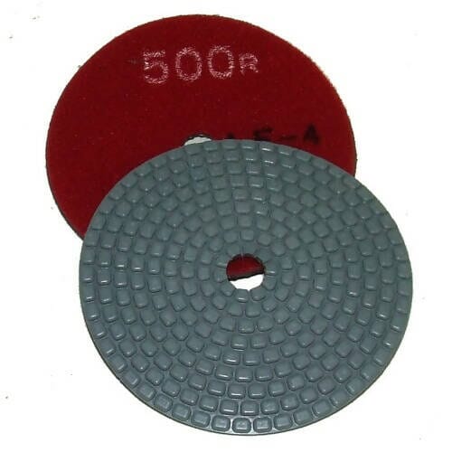 Ceramica Dry Polishing Pads - For Dry Polishing for Natural Stones - 4" Alpha Professional Tools 500-Grit