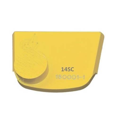 X-Series - Quick Change - Trapezoid One Button Tooling for Concrete Concrete Polishing HQ 6 Yellow/Soft