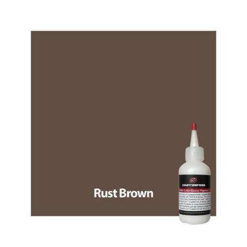 Solid Color Epoxy Pigment Concrete Countertop Solutions Rust Brown