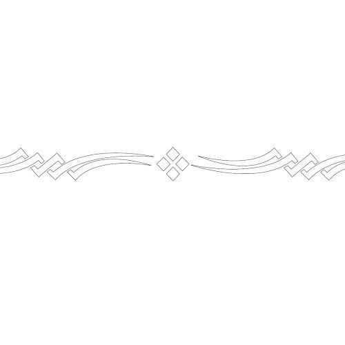 B118 - Flattoo Stencil System - Border Surface Gel Tek 4" Border