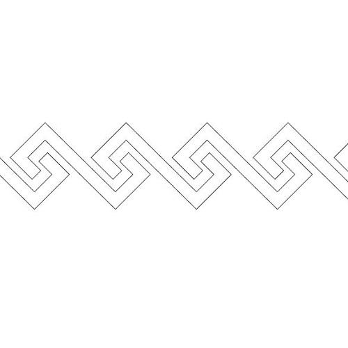 B143 - Flattoo Stencil System - Border Surface Gel Tek 4" Border