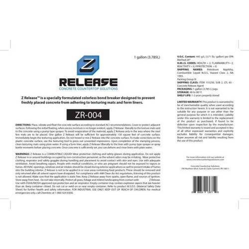 Liquid Release Concrete Countertop Solutions 1 Gallon