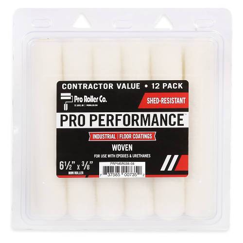 Pro Performance™ Mini Roller - Woven, Shed-Resistant - Contractor 12-Pack Pro Roller Co. 6 1/2" 3/8" Nap