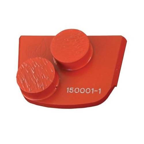 X-Series - Quick Change - Trapezoid Double Button Tooling for Concrete Concrete Polishing HQ 6 Red/Hard