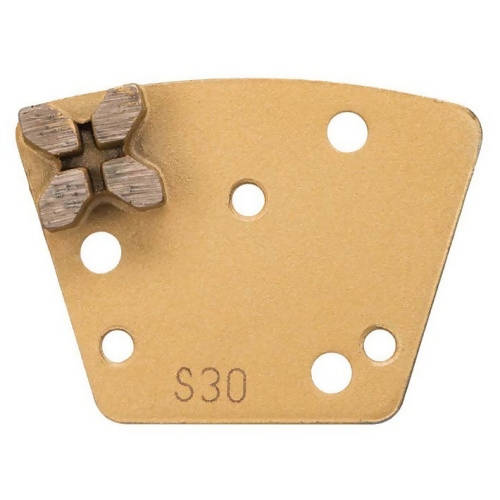 Trapezoid Bolt On Diamond Tooling - Single X Segments Syntec Diamond Tools Extremely Soft (Gold) 30 to 40 Grit