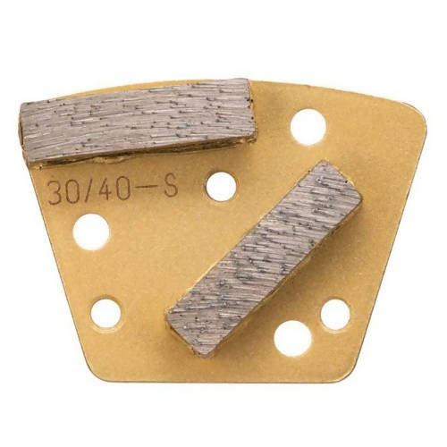 Trapezoid Bolt On Diamond Tooling - Double Bar Segments Syntec Diamond Tools Extremely Soft Bond (Gold) 16 to 20 Grit