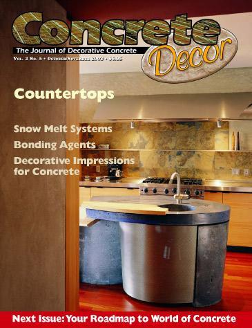 Vol. 3 Issue 5 - October/November 2003 Back Issues Concrete Decor Marketplace