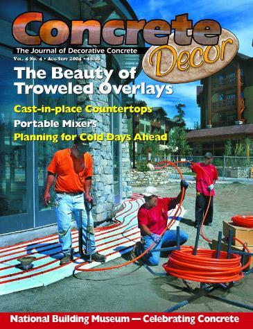 Vol. 4 Issue 4 - August/September 2004 Back Issues Concrete Decor Marketplace