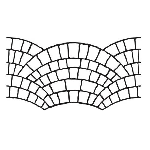 Cobble Fan - Concrete Stencil Decorative Concrete Impressions