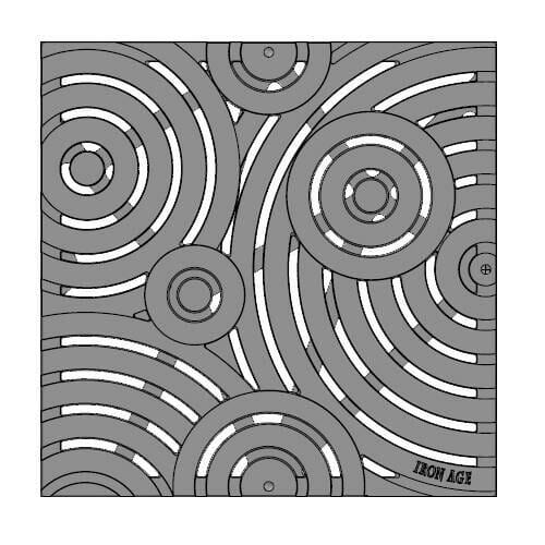 12" x 12" Oblio Catch Basin (Heel Proof) Iron Age Designs