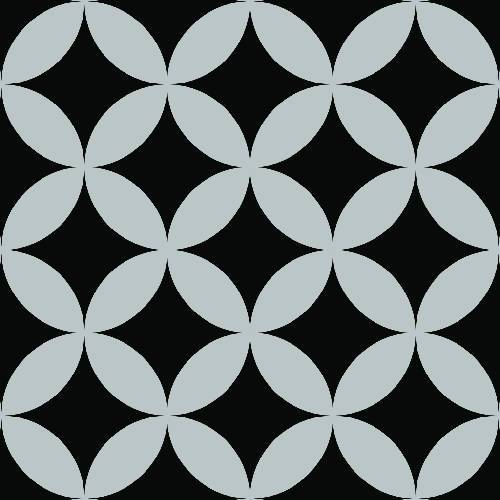 Geometric Diamond Petal Pattern - Adhesive-Backed Stencil supplies FloorMaps Inc. Negative