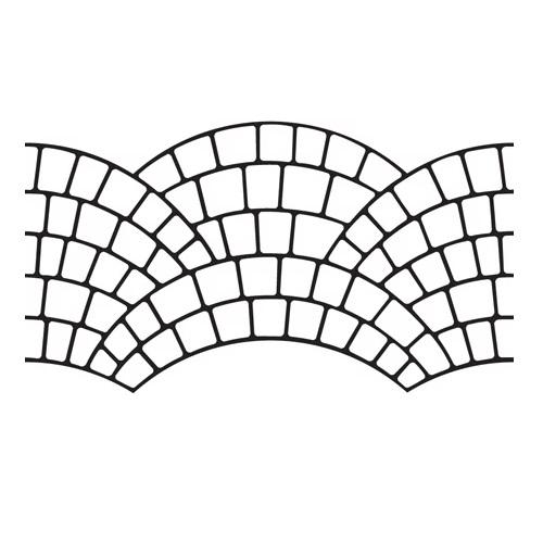 European Fan - Concrete Stencil Roll Decorative Concrete Impressions