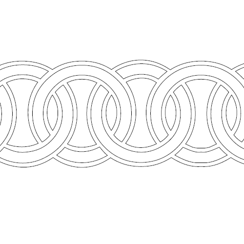 B106 - Flattoo Stencil System Surface Gel Tek 4" Border