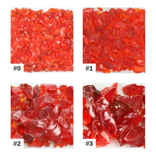 Chunky Red Terrazzo Glass American Specialty Glass