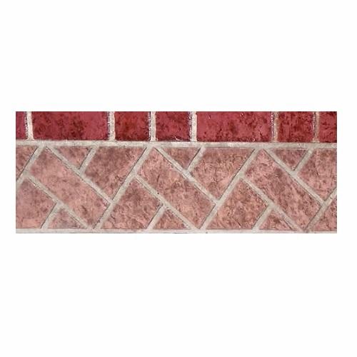 Herringbone Header - Concrete Stencil Decorative Concrete Impressions