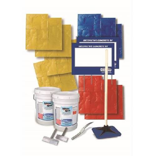 Ashlar Cut Stone Texture Mat Kit for Stamped Concrete Tools Bon Tool