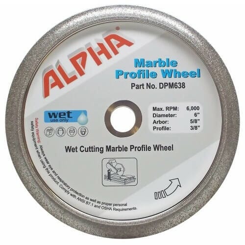 Marble Profile Wheel - 6" Alpha Professional Tools