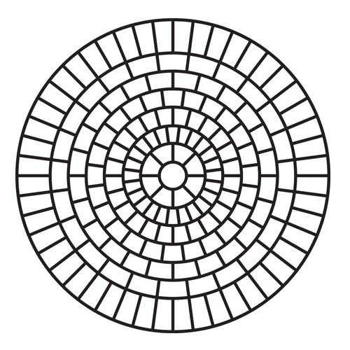 Large Brick Rosette - Concrete Stencil Decorative Concrete Impressions