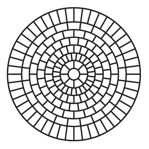 Medium Brick Rosette - Concrete Stencil Decorative Concrete Impressions