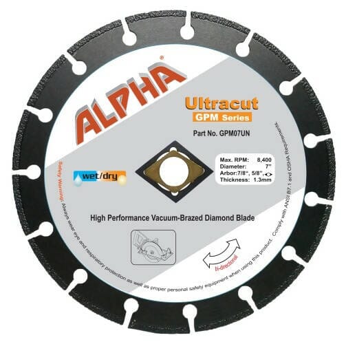 Alpha Ultracut GPM Series Blade Alpha Professional Tools 7"