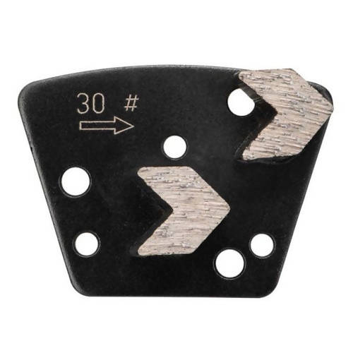 Trapezoid Bolt On Diamond Tooling - Double Arrow Segments - 30/40 Grit Syntec Diamond Tools Hard Bond (Black) Left Hand