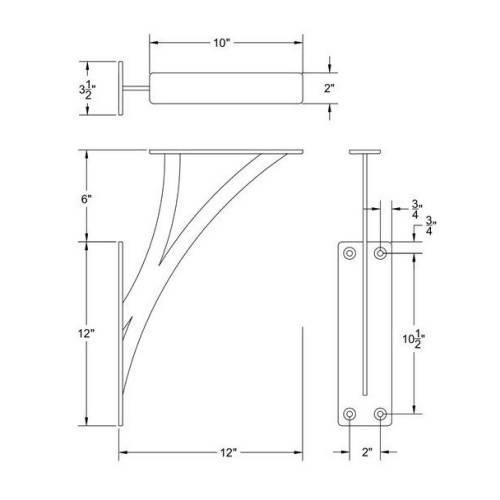 Floating Bar Bracket V2 Concrete Countertop Solutions