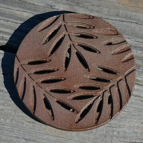 6" Diameter Locust Catch Basin Grate Iron Age Designs