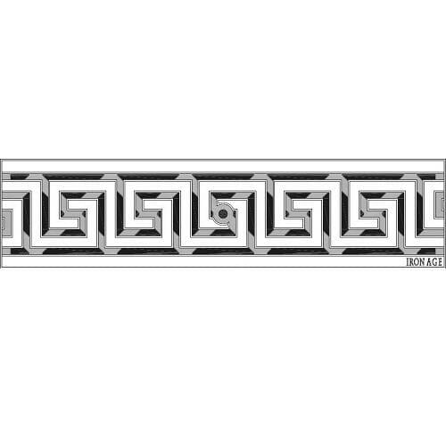 5" x 20" Greek Key Trench Grate Iron Age Designs