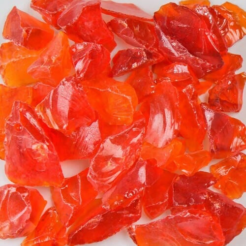 Chunky Orange Terrazzo Glass American Specialty Glass 1 Pound #2