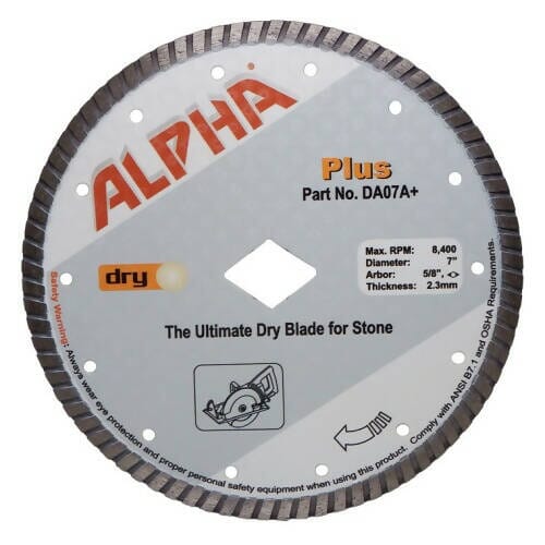 Alpha Plus Diamond Blades Alpha Professional Tools 7"