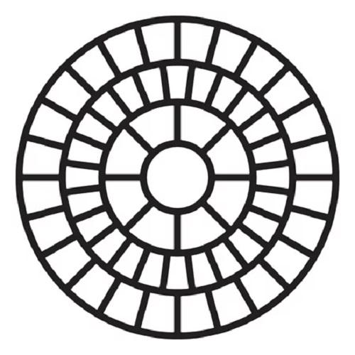 Small Brick Rosette - Concrete Stencil Decorative Concrete Impressions