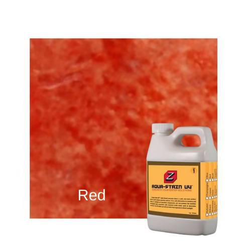 Z Aqua-Stain UV Concrete Countertop Solutions Red 1 Quart
