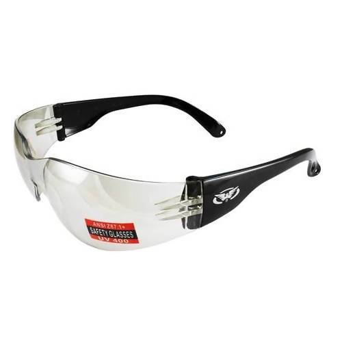 Pro-Rider Safety Glasses (Pack of 6) Global Vision Eyewear Corp. Clear with Light Mirror Coating
