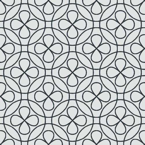 Interlocking Clover Pattern - Adhesive-Backed Stencil supplies FloorMaps Inc. Negative
