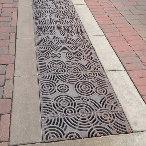 18" x 24" Oblio Trench Grate Iron Age Designs