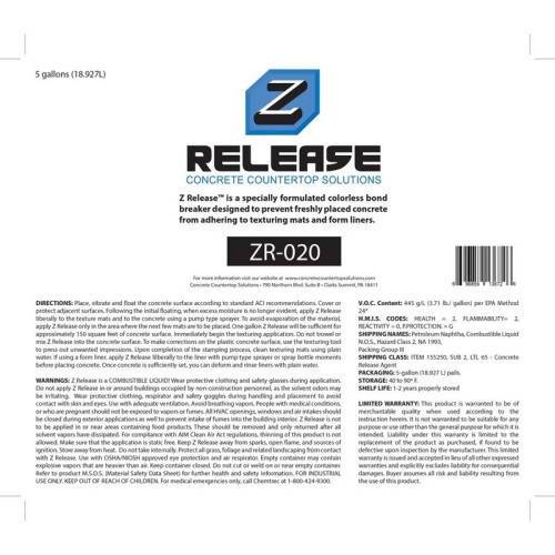 Liquid Release Concrete Countertop Solutions 5 Gallons