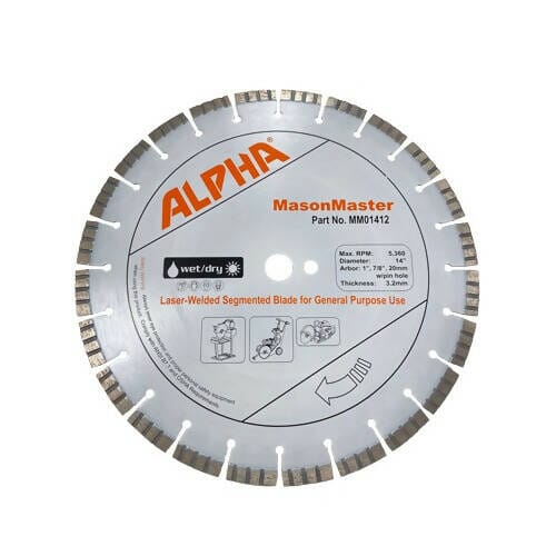 MasonMaster - Saw Blade for Hardscape Applications Alpha Professional Tools