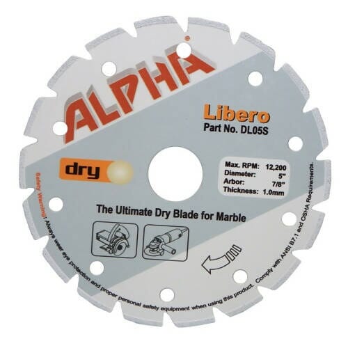 Alpha Libero Diamond Blades for Marble Alpha Professional Tools 5"