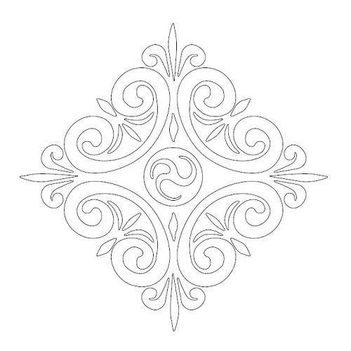 C103 - Flattoo Stencil System - Center Medallion Surface Gel Tek 18"